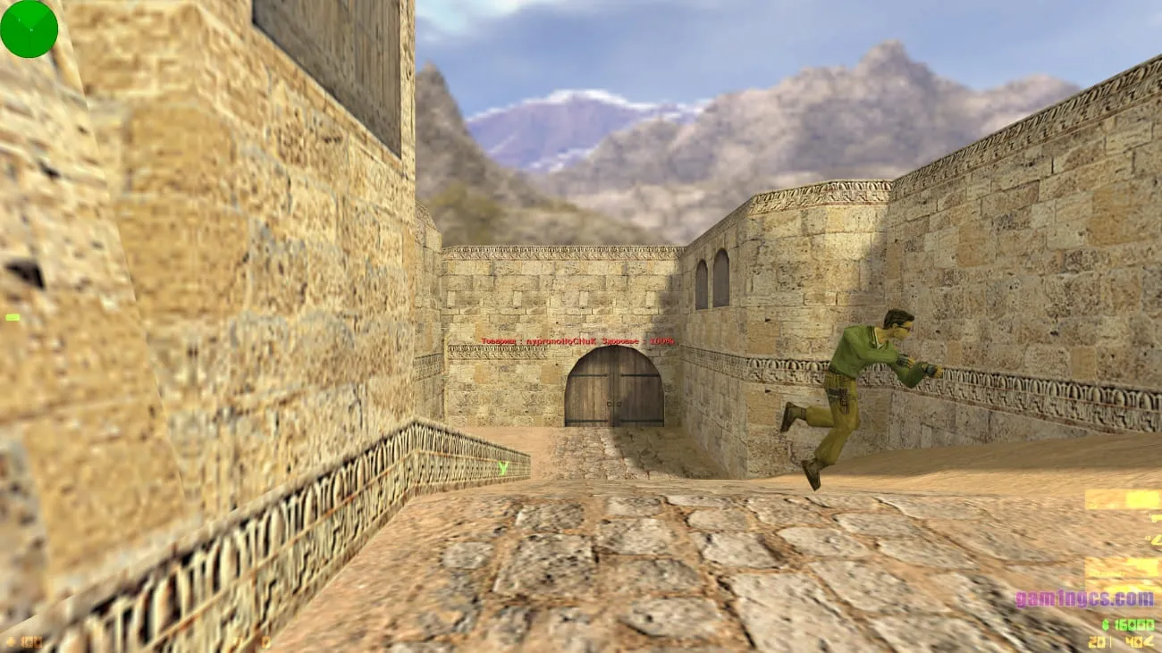 Моделька терориста у КС 1.6 з ботами на Dust2