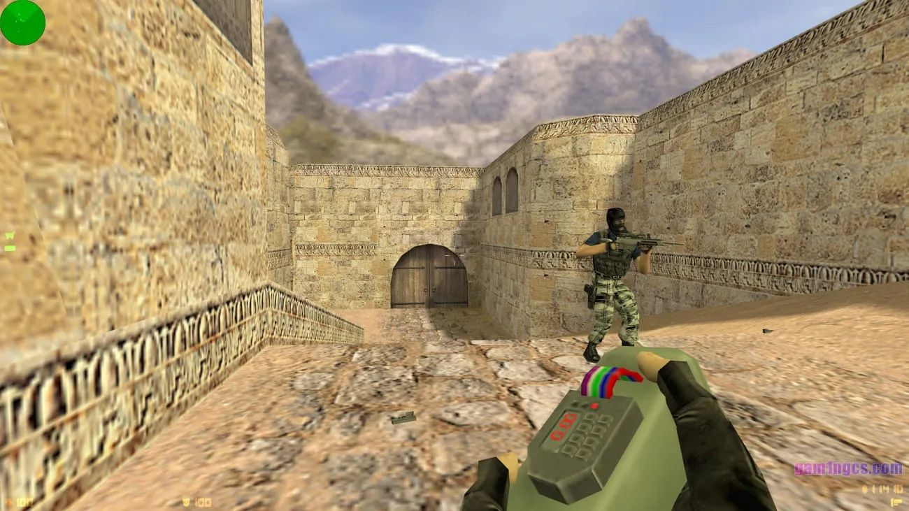 Установка бомби на Dust2 у КС 1.6 проти ботів